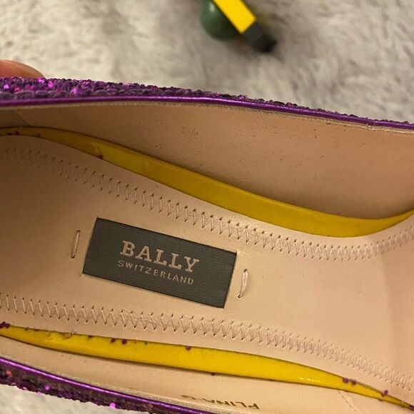 Bally Switzerland genuine leather glitter heels, size 38(7,5) - Picture 8 of 11